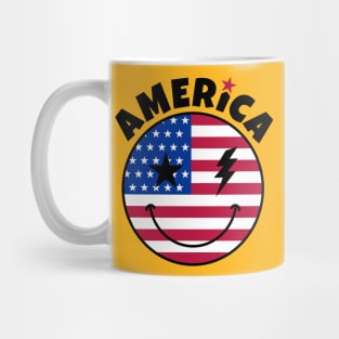 America Smiley Face Mug
